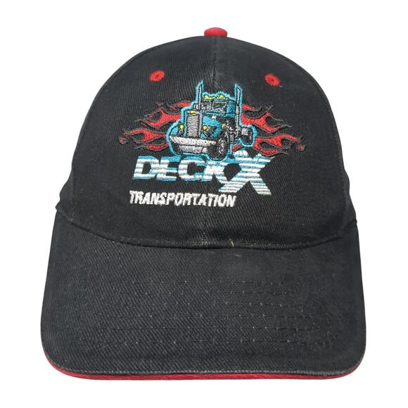 Deck X Transportation Slideback Baseball Cap Black One Size AJM International - Picture 1 of 9